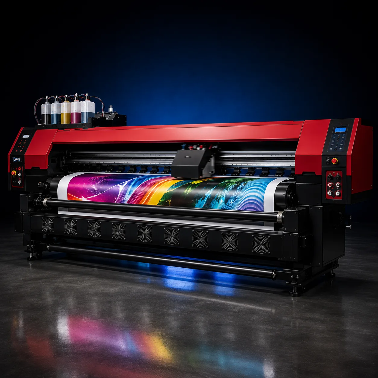 Impresión de gran formato con tintas de colores intensos